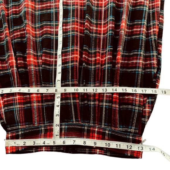 Vintage Red Tartan Plaid Midi Skirt Size 9/10 - Picture 4 of 11